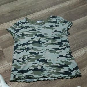 Camouflage Print Top